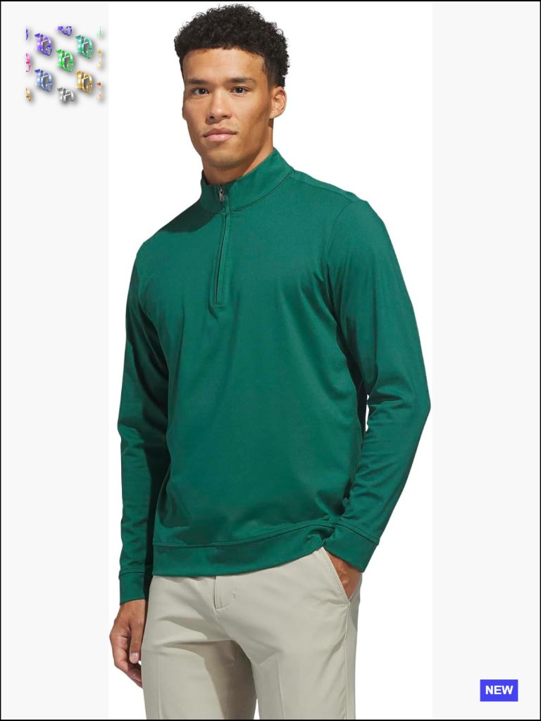 Men's Classic Quarter-Zip Pullover Sweater Regular Fit Knit Recycled Polyester